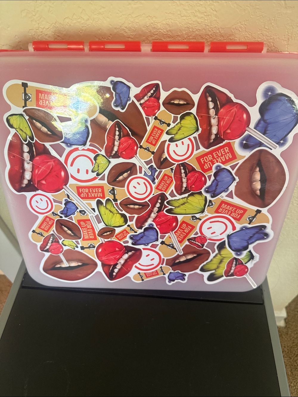 Makeup Forever Lipstick Case with Red and Purple Accents